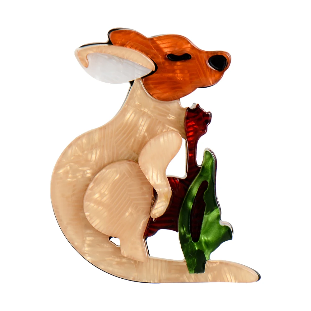 Women'S Kangaroo Bags - Blucome-broche de animales acrílico a la