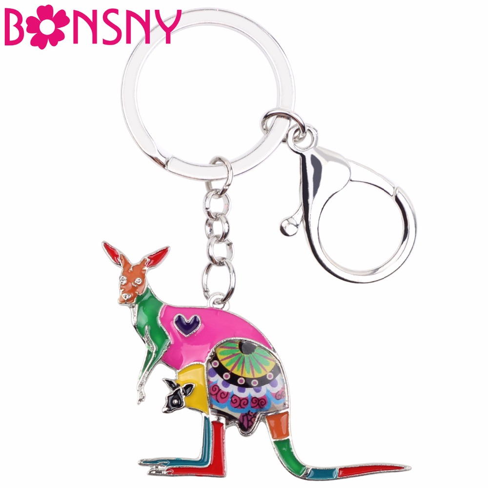 Bonsny-Llavero con diseño Flor - Women'S Kangaroo Bags reseña y precio
