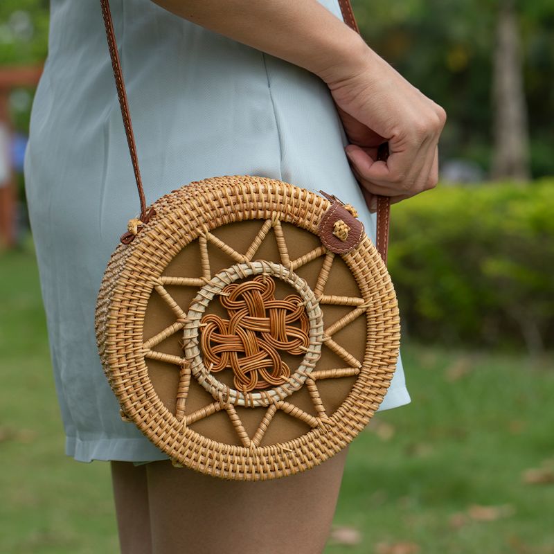Bolso de mimbre hecho a mano d - Women Bags Vietnam reseña y precio