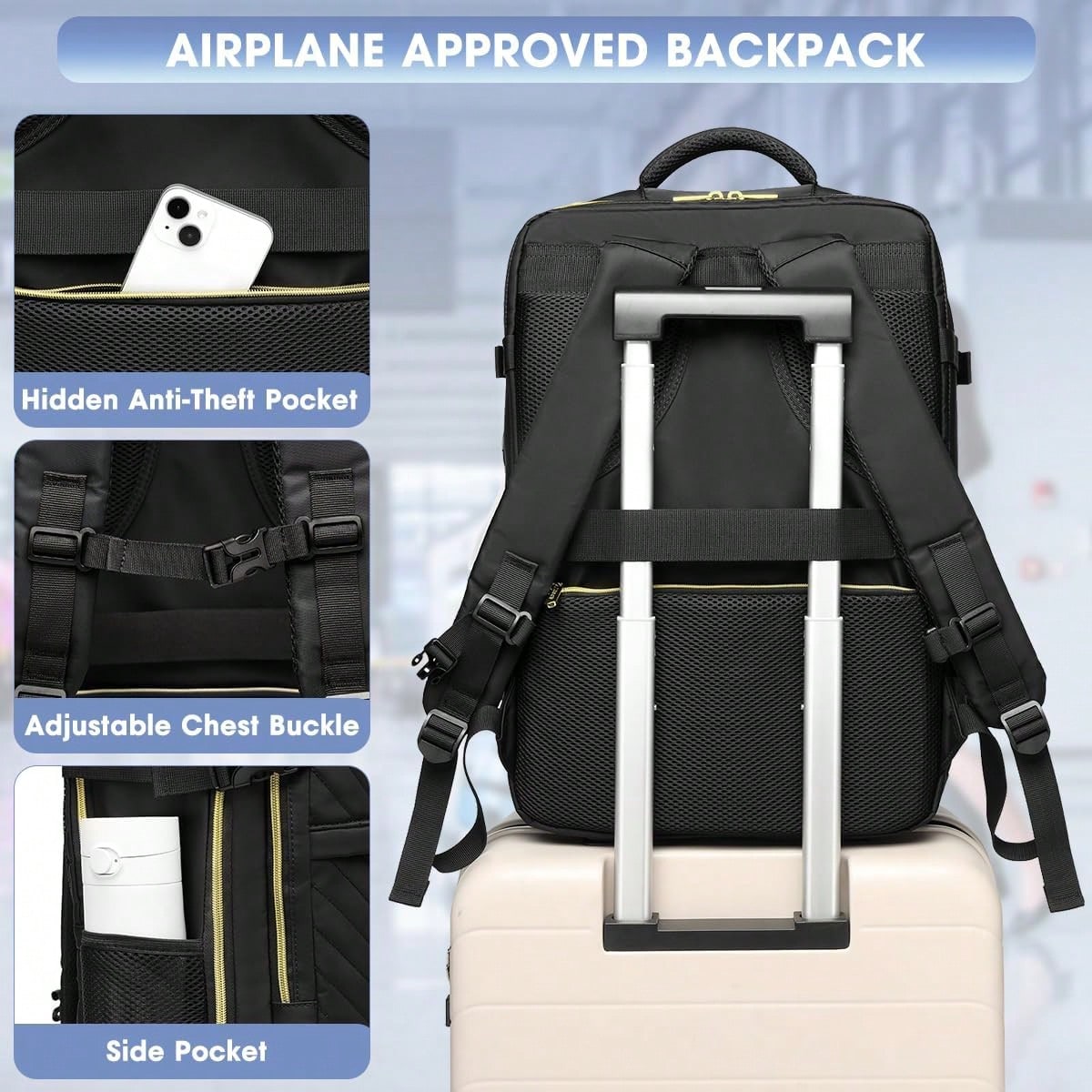 Mochila de viaje grande, aprob - Women Bags Large reseña y precio