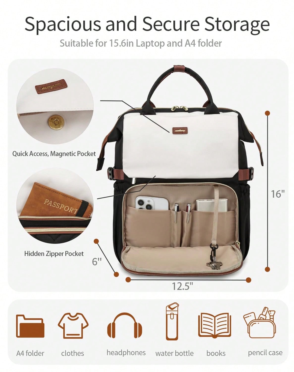 Mochila para mujer, mochila pa - Women Bags With Laptop Compartment reseña y precio