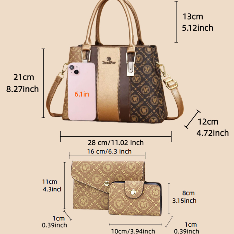 Conjunto de 3 piezas de bolsos - Women Bags Large reseña y precio