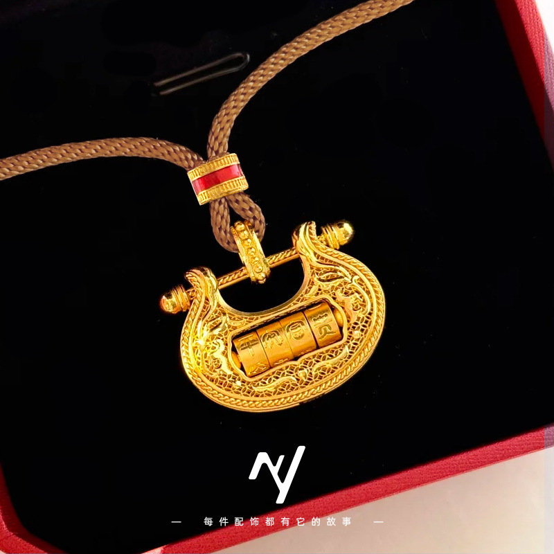 Collar de oro 9999 con colgant - Women Bags Vietnam reseña y precio