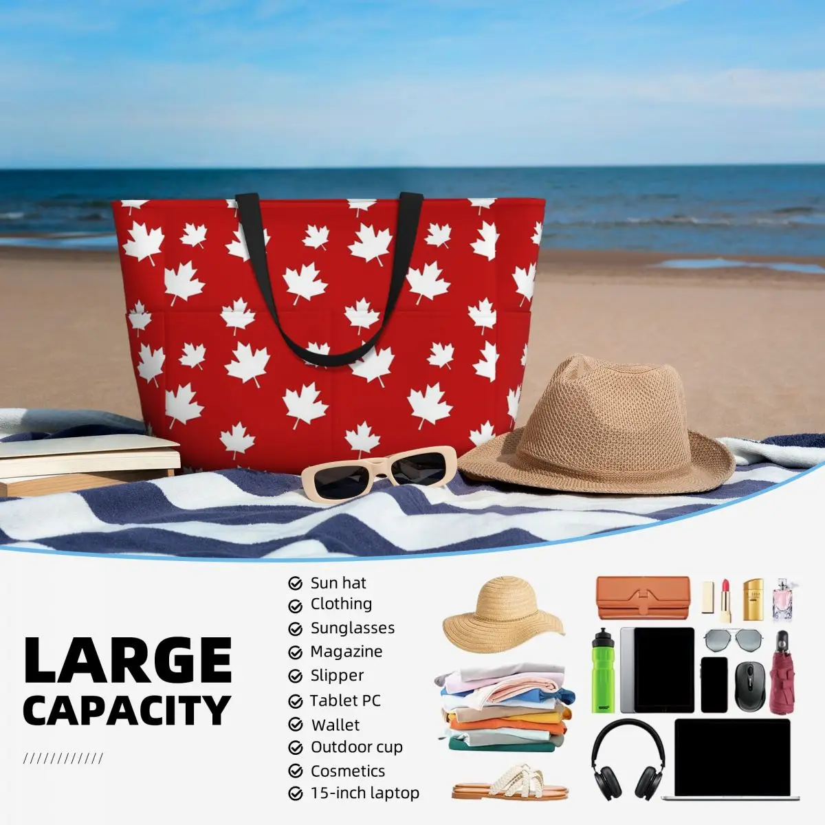 Bolso de playa con diseño de b - Women Bags In Canada reseña y precio